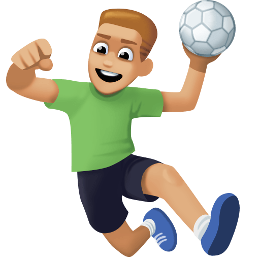 Jogador De Handebol: Tom de Pele Médio-Claro