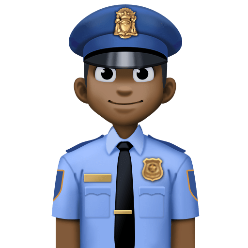 Policial Homem: Tom de Pele Escuro