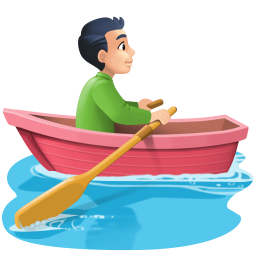 Homem Remando: Tom de Pele Claro