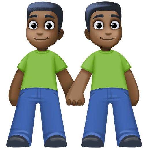 Dois Homens De Mãos Dadas: Tom de Pele Escuro