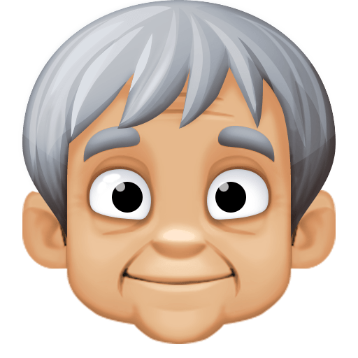 Idoso: Tom de Pele Médio-Claro