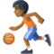 Pessoa Jogando Basquete: Tom de Pele Médio-Escuro
