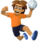 Pessoa Jogando Handebol: Tom de Pele Médio