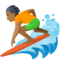 Surfista: Tom de Pele Médio-Escuro