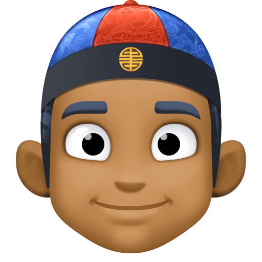 Pessoa Com Gorro Chinês: Tom de Pele Médio-Escuro
