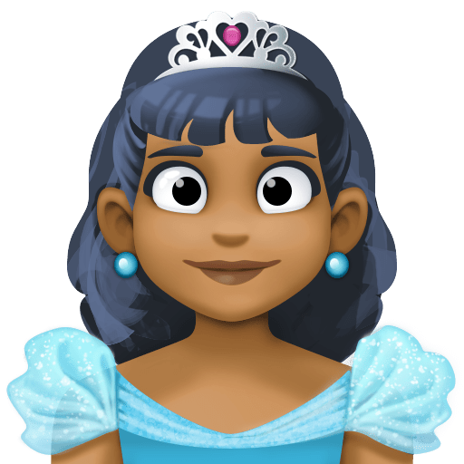 Princesa: Tom de Pele Médio-Escuro