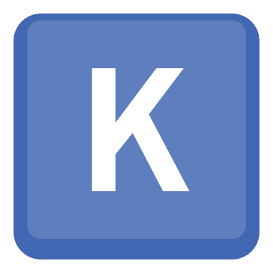 Symbol regionálního indikátoru Písmeno K