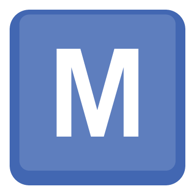 Symbol regionálního indikátoru Písmeno M