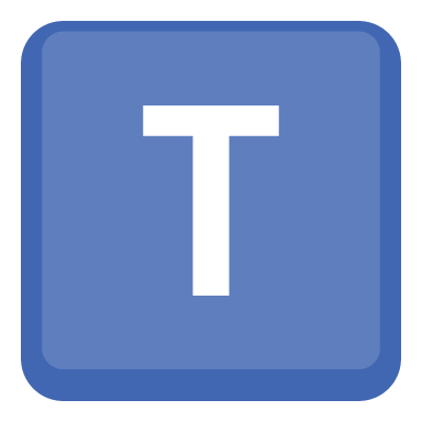 Symbol regionálního indikátoru Písmeno T
