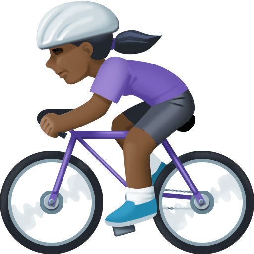 Mulher Ciclista: Tom de Pele Escuro