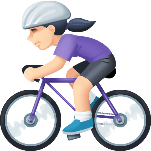 Mulher Ciclista: Tom de Pele Claro