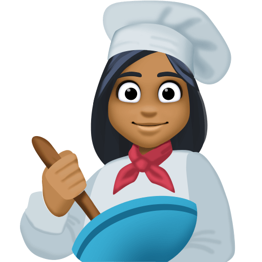 Cozinheira: Tom de Pele Médio-Escuro