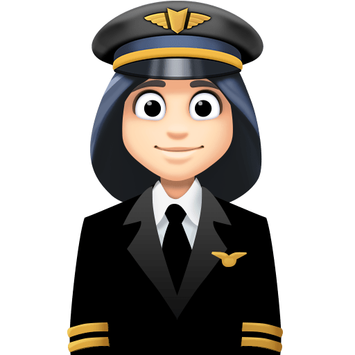 Piloto De Avião Mulher: Tom de Pele Claro