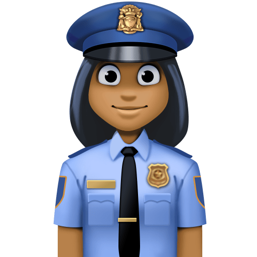 Policial Mulher: Tom de Pele Médio-Escuro