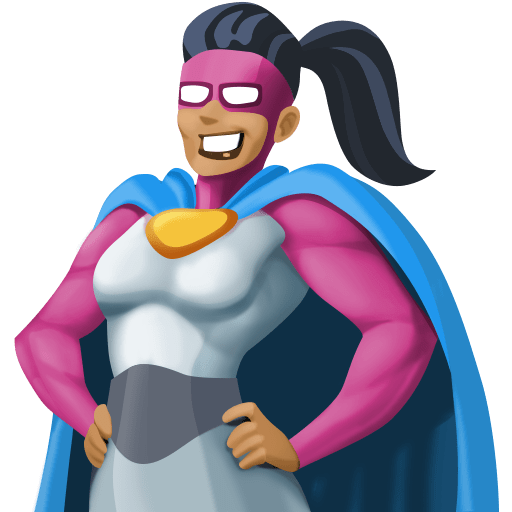 Super-Heroína: Tom de Pele Médio-Escuro