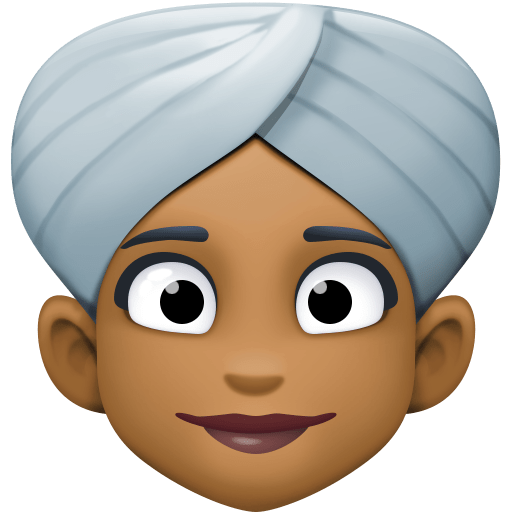 Mulher Com Turbante: Tom de Pele Médio-Escuro