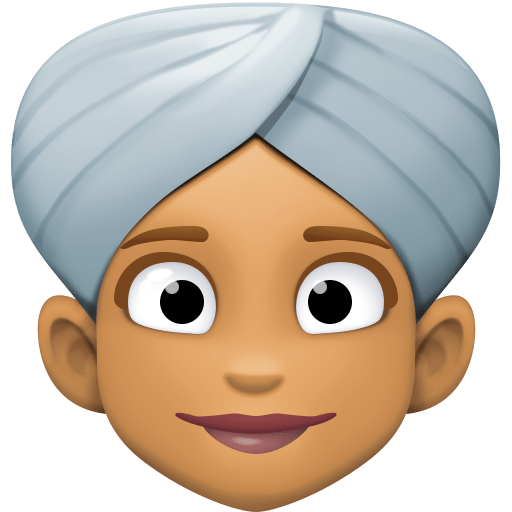 Mulher Com Turbante: Tom de Pele Médio