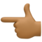 Main Avec Index Pointant À Gauche: Peau Moyennement Foncée