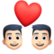 Couple avec cœur: Homme, Homme, Peau Claire