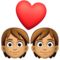 Couple avec cœur: Peau Moyenne