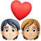 Couple avec cœur: Personne, Personne, Peau Claire, Peau Moyennement Claire
