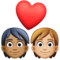 Couple avec cœur: Personne, Personne, Peau Moyennement Foncée, Peau Moyennement Claire