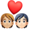 Couple avec cœur: Personne, Personne, Peau Moyennement Claire, Peau Claire