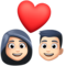 Couple avec cœur: Femme, Homme, Peau Claire