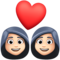 Couple avec cœur: Femme, Femme, Peau Claire