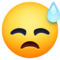 Visage Démoralisé Avec Goutte De Sueur