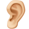 Oreille: Peau Moyennement Claire