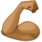 Biceps Contracté: Peau Moyennement Foncée