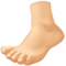 Pied: Peau Moyennement Claire