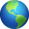 Globe Tourné Sur Les Amériques