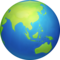 Globe Tourné Sur L’Asie Et L’Australie