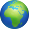 Globe Tourné Sur L’Afrique Et L’Europe