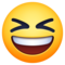 Visage Souriant Avec Yeux Plissés