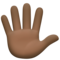 Main Levée Doigts Écartés: Peau Foncée