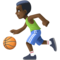 Homme Avec Ballon: Peau Foncée