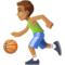 Homme Avec Ballon: Peau Moyenne