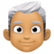 Homme: Peau Moyenne, Cheveux Blancs