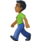 Homme Qui Marche: Peau Moyennement Foncée