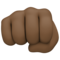 Poing De Face: Peau Foncée