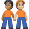 Deux Personnes Se Tenant La Main: Peau Moyennement Foncée, Peau Moyennement Claire