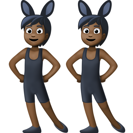Personnes Avec Des Oreilles De Lapin: Peau Foncée