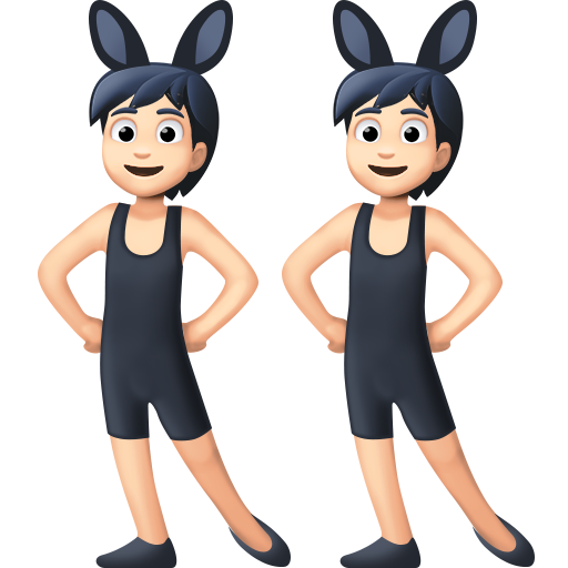 Personnes Avec Des Oreilles De Lapin: Peau Claire