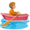 Personne Ramant Dans Une Barque: Peau Moyennement Claire