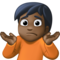 Personne Qui Hausse Les Épaules: Peau Foncée