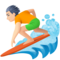 Personne Faisant Du Surf: Peau Claire