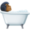 Personne Prenant Un Bain: Peau Moyennement Foncée